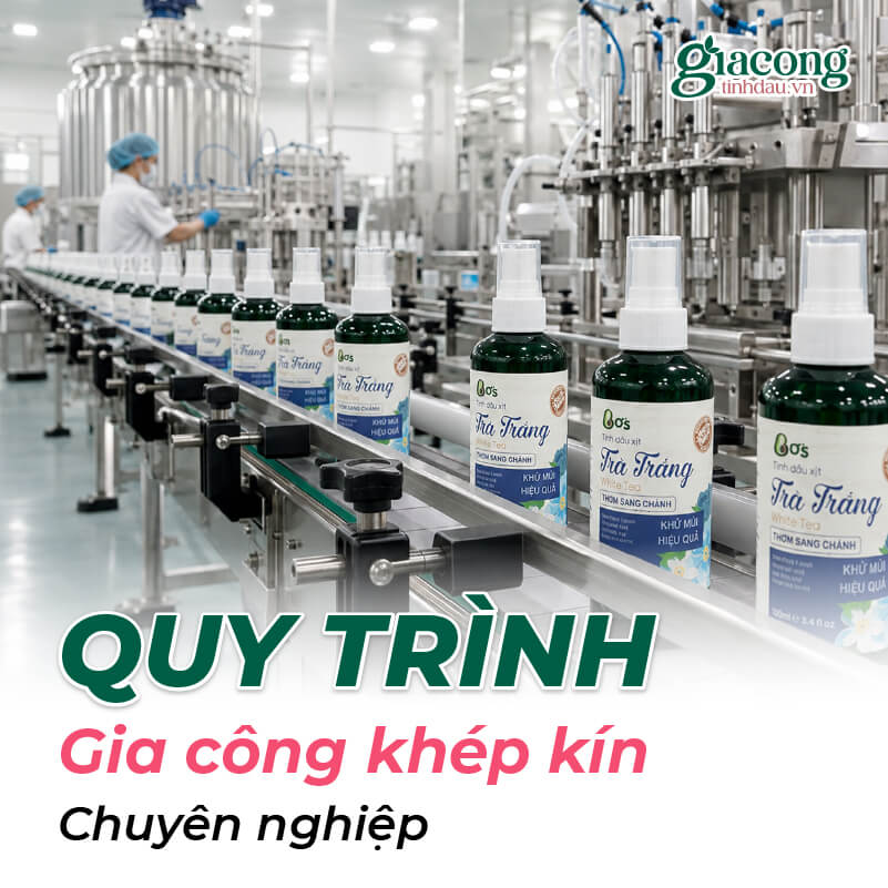 Quy trình sản xuất và gia công xịt khử mùi bàn thờ đạt tiêu chuẩn chất lượng
