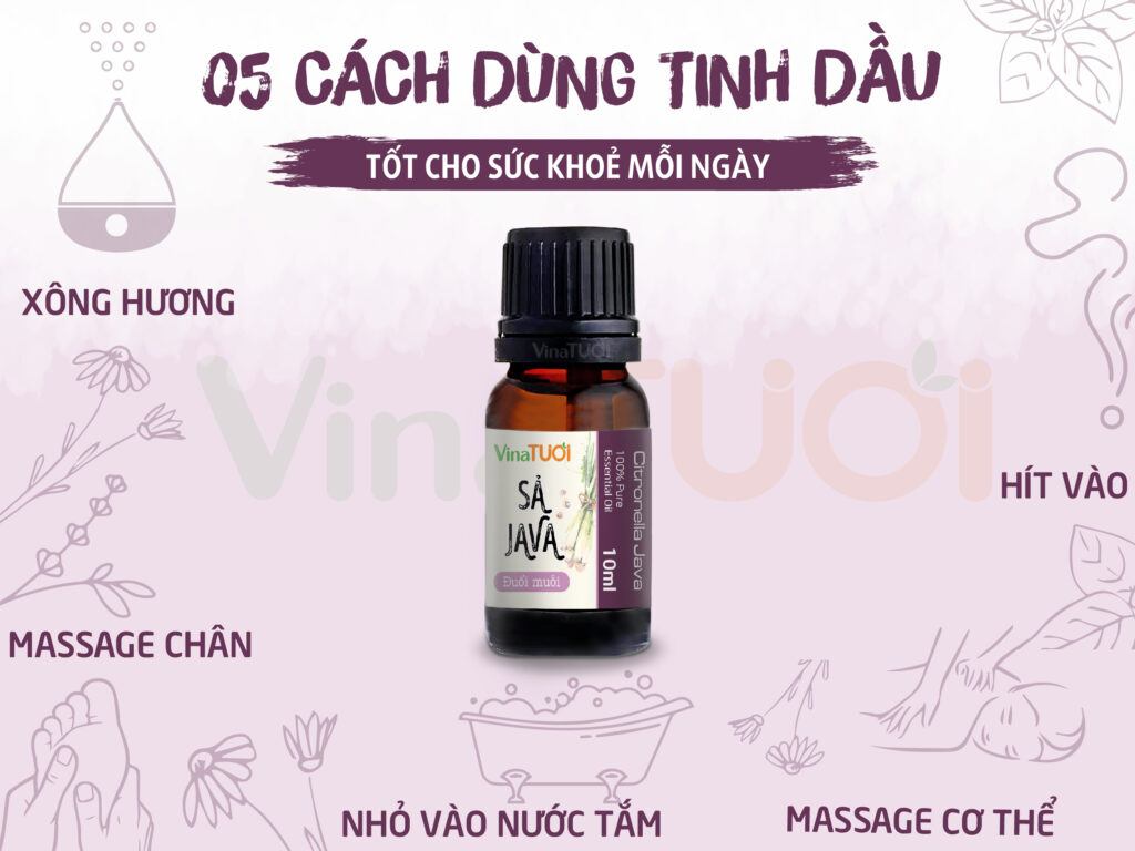Cách dùng tinh dầu sả java
