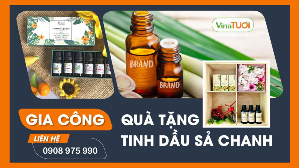 gia công quà tặng tinh dầu sả chanh