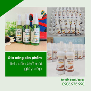 Gia công tinh dầu xịt khử mùi giày dép