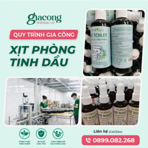 Quy trình gia công xịt phòng tinh dầu