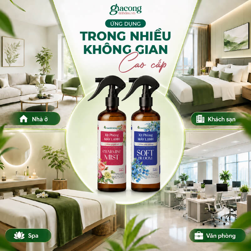 Ứng dụng xịt phòng hương nước hoa trong nhà ở khách sạn spa và văn phòng