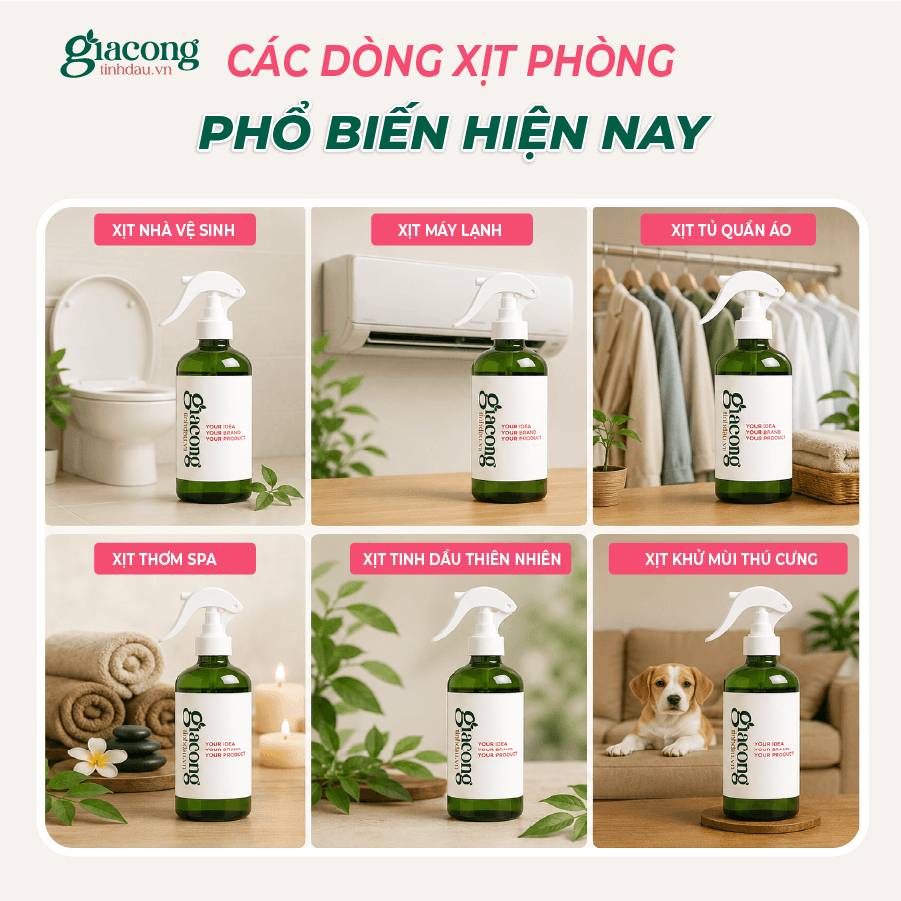  Các dòng xịt phòng tinh dầu phổ biến