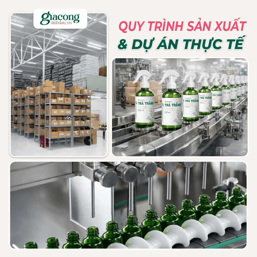 Quy trình sản xuất xịt phòng tinh dầu OEM ODM