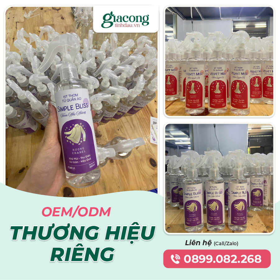 Giải pháp gia công OEM ODM xịt thơm quần áo ABURA trọn gói